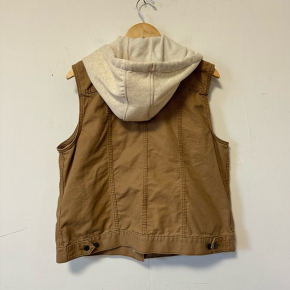 Carhartt Detroit Vest XL Hooded Hoodie Retro Y2K Tan Cotton Womens Juniors - Picture 2 of 9